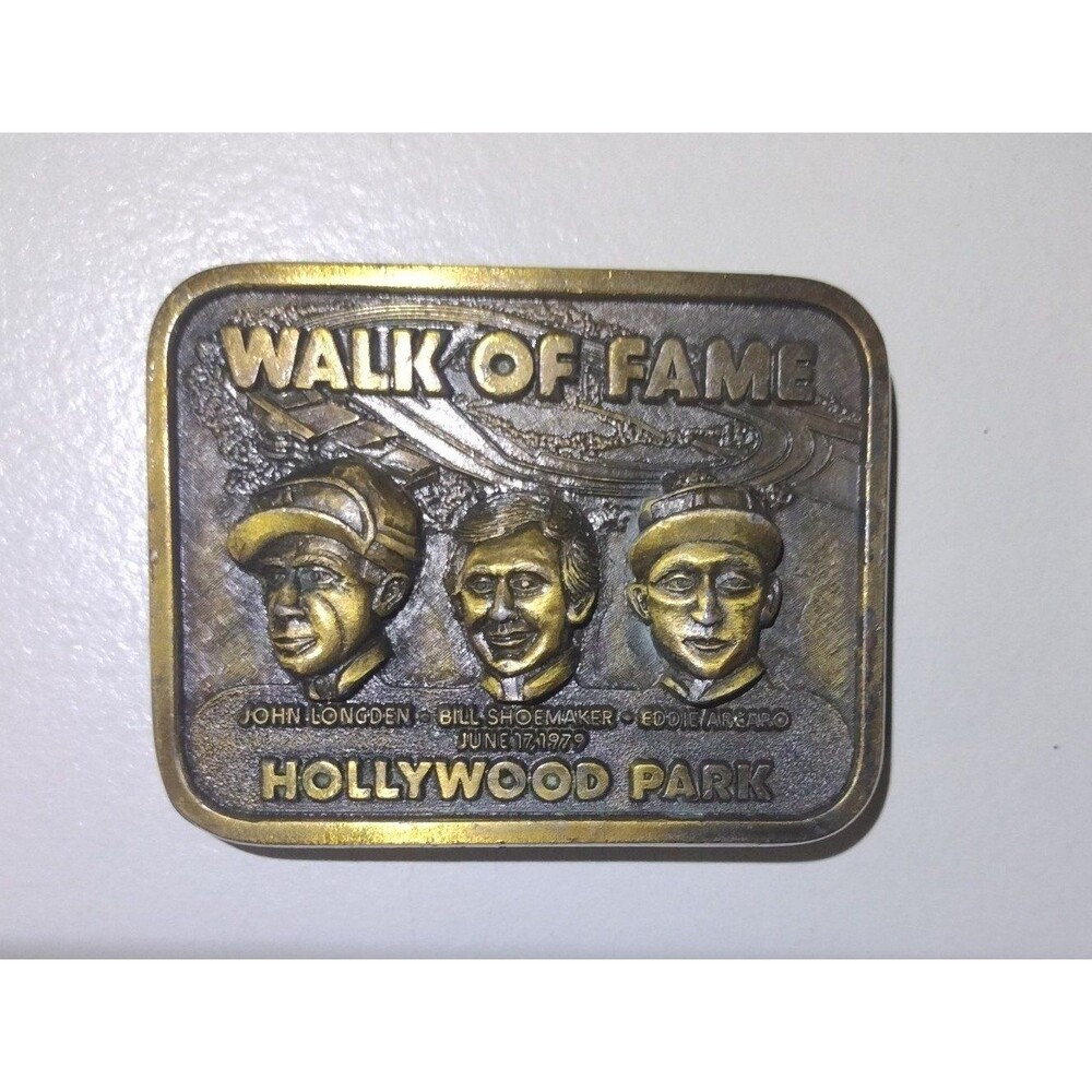 A Vintage Belt Buckle Commemorating the Hollywood Park Walk of Fame,
